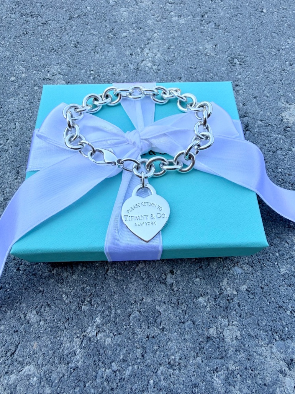 Return to Tiffany Heart Tag Bracelet Silver 7.5 inches